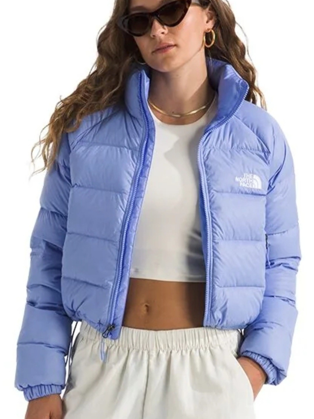 The North Face Women's Periwinkle Glow Cropped Puffer Jacket